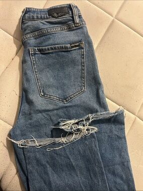 Volcom Women's Distressed Straight Leg Jeans